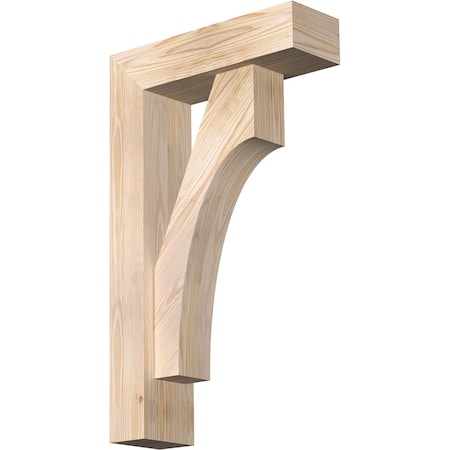 Ekena Millwork Westlake Block Smooth Bracket w/ Offset Brace, Douglas Fir, 5 1/2"W x 18"D x 30"H BKT0604X18X30WTL05SDF